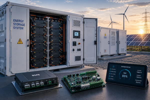 JunPowerTech industrial energy storage BMS solution for commercial battery cabinets