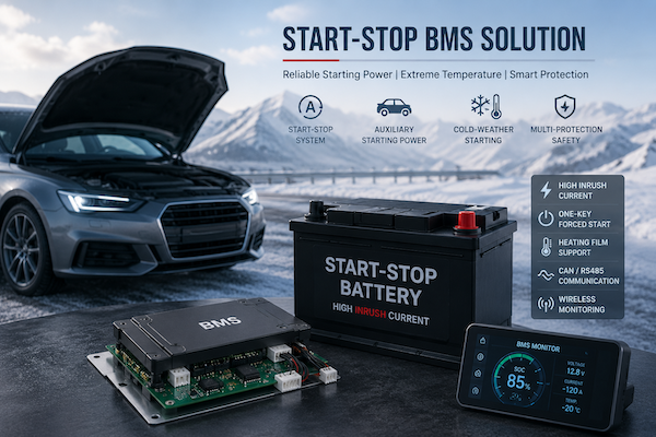 JunPowerTech start-stop BMS solution for vehicle starting power systems