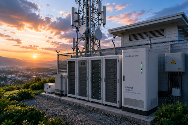 JunPowerTech telecom backup power BMS solution for communication base stations